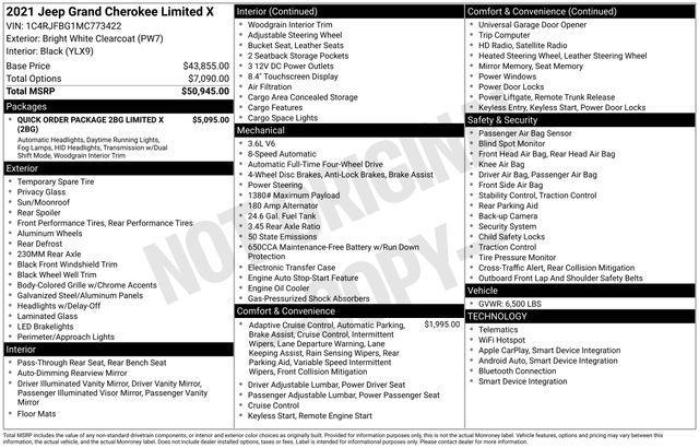 used 2021 Jeep Grand Cherokee car, priced at $30,771