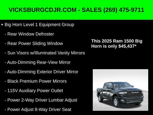 new 2025 Ram 1500 car, priced at $45,437