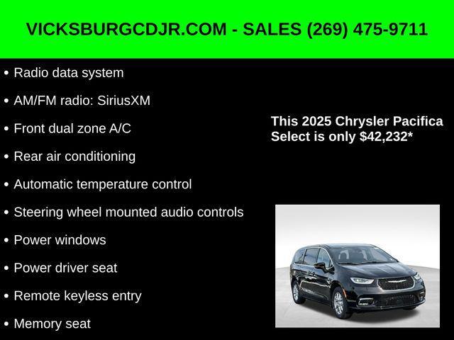 new 2025 Chrysler Pacifica car, priced at $42,232