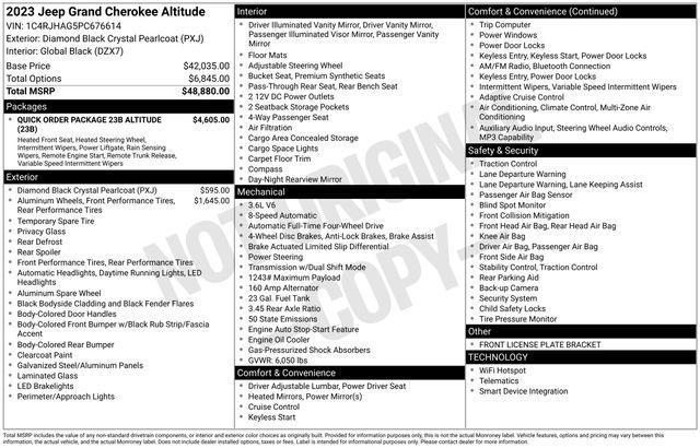 used 2023 Jeep Grand Cherokee car, priced at $29,795