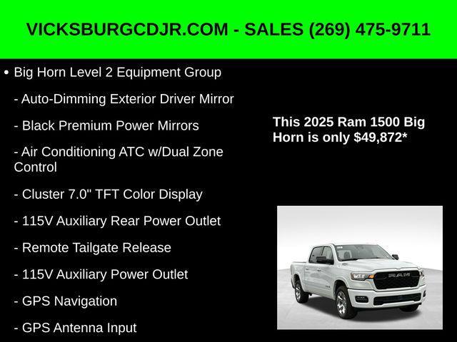 new 2025 Ram 1500 car, priced at $54,872