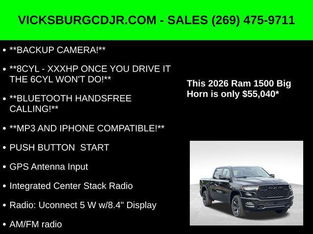new 2026 Ram 1500 car, priced at $55,040