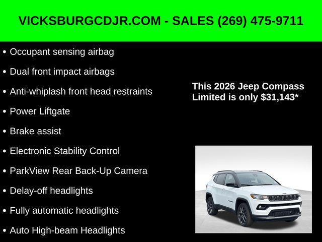 new 2026 Jeep Compass car, priced at $31,143