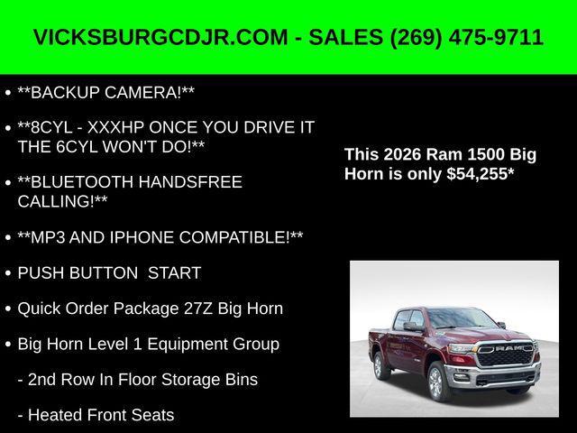 new 2026 Ram 1500 car, priced at $54,255