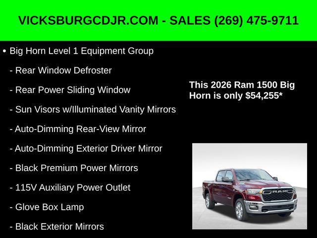 new 2026 Ram 1500 car, priced at $54,255