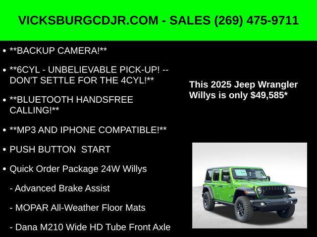 new 2025 Jeep Wrangler car, priced at $49,585