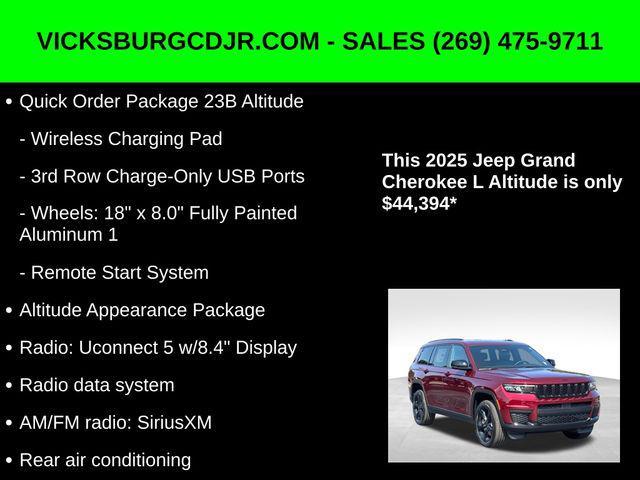 new 2025 Jeep Grand Cherokee L car, priced at $44,394