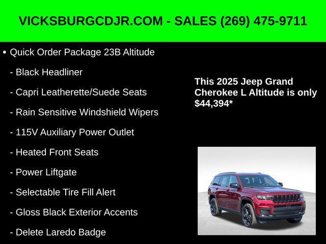 new 2025 Jeep Grand Cherokee L car, priced at $44,394