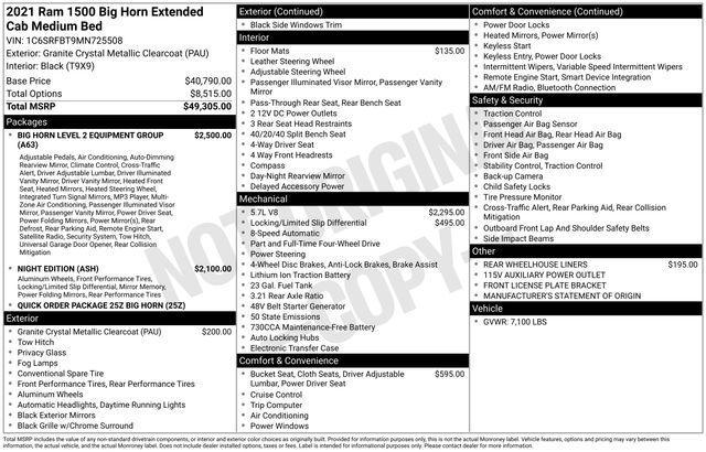 used 2021 Ram 1500 car, priced at $30,795