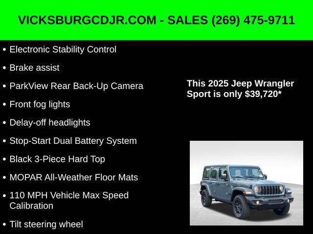 new 2025 Jeep Wrangler car, priced at $39,720