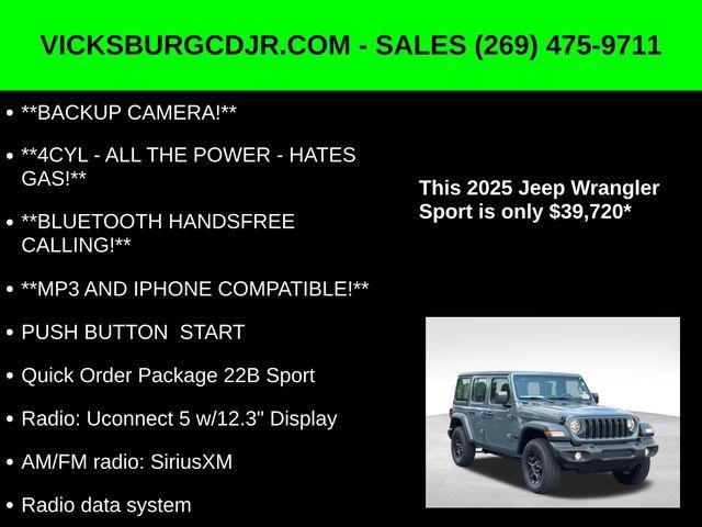 new 2025 Jeep Wrangler car, priced at $39,720
