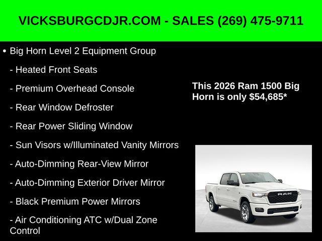 new 2026 Ram 1500 car, priced at $54,685