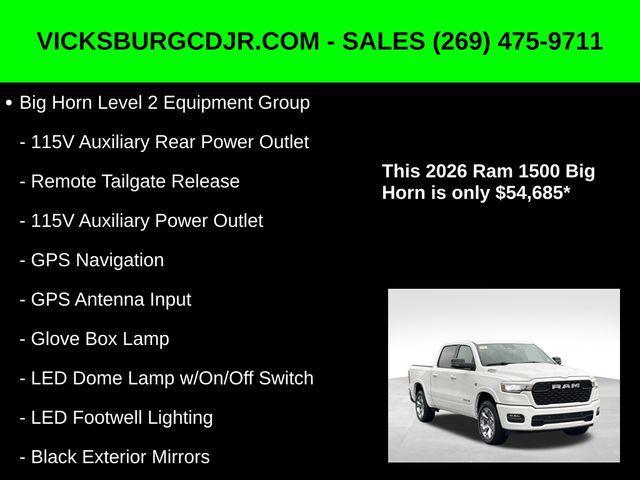 new 2026 Ram 1500 car, priced at $54,685