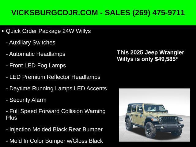 new 2025 Jeep Wrangler car, priced at $49,585