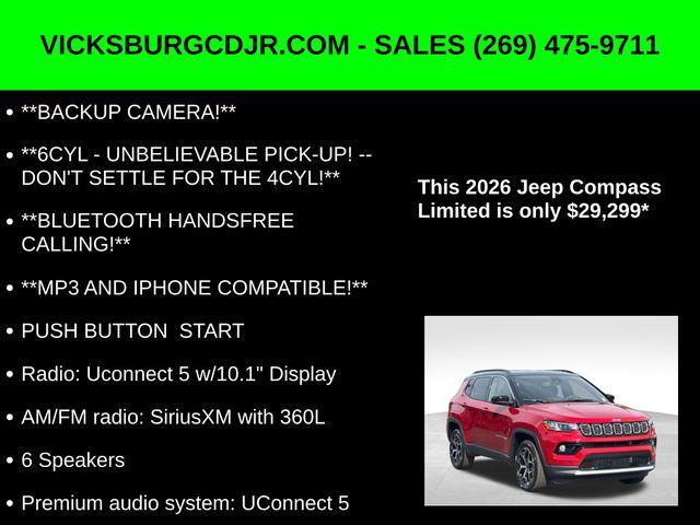 new 2026 Jeep Compass car, priced at $29,299