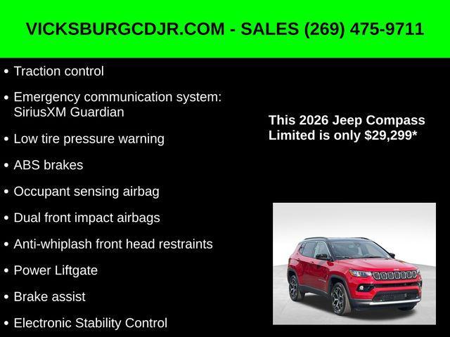 new 2026 Jeep Compass car, priced at $29,299
