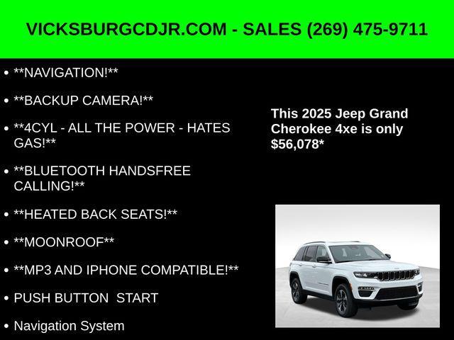 new 2025 Jeep Grand Cherokee 4xe car, priced at $56,078