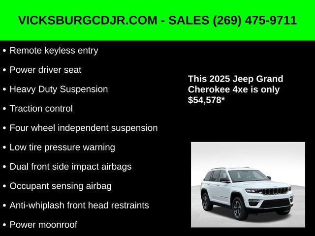 new 2025 Jeep Grand Cherokee 4xe car, priced at $54,578