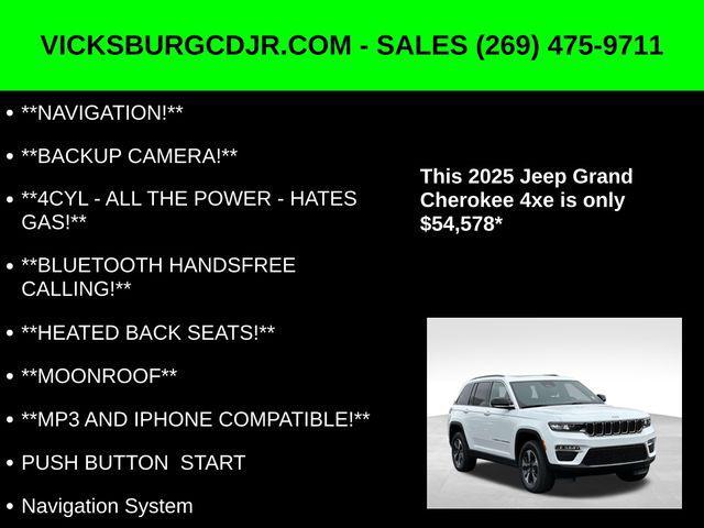 new 2025 Jeep Grand Cherokee 4xe car, priced at $54,578
