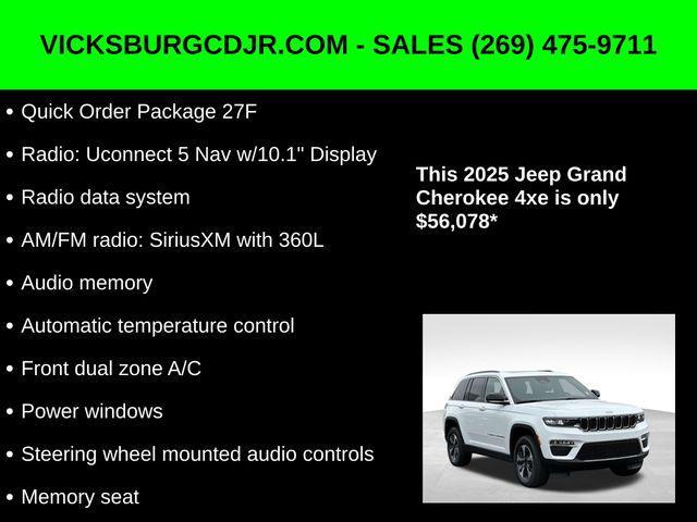 new 2025 Jeep Grand Cherokee 4xe car, priced at $56,078