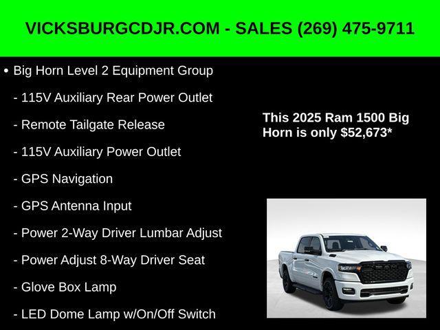 new 2025 Ram 1500 car, priced at $52,673