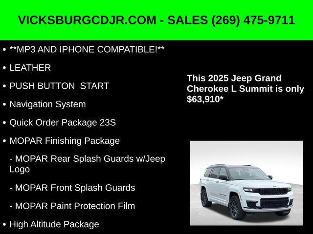 new 2025 Jeep Grand Cherokee L car, priced at $63,910
