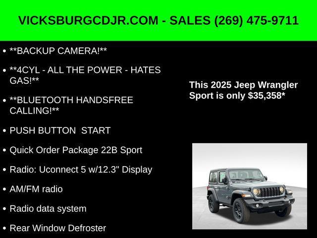 new 2025 Jeep Wrangler car, priced at $35,358