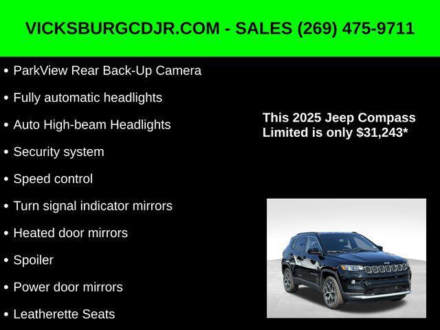 new 2025 Jeep Compass car, priced at $31,243