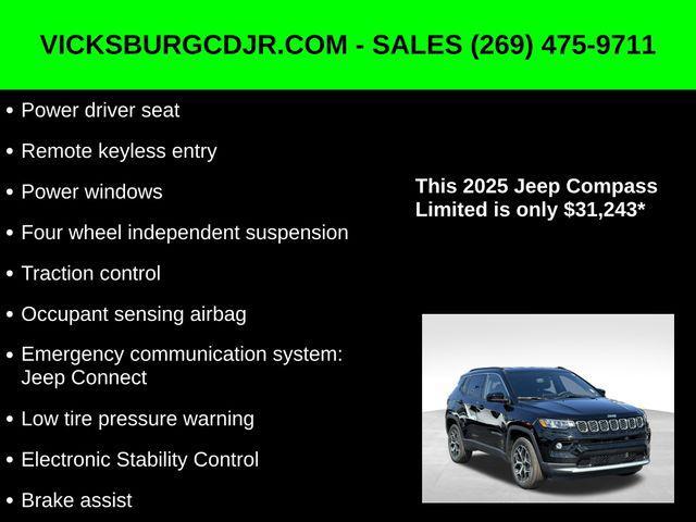 new 2025 Jeep Compass car, priced at $31,243