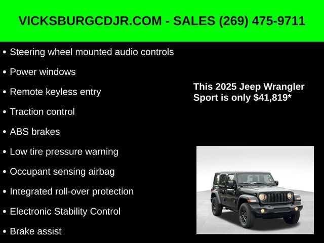 new 2025 Jeep Wrangler car, priced at $41,819