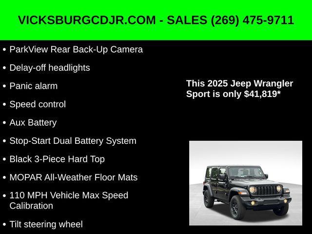 new 2025 Jeep Wrangler car, priced at $41,819