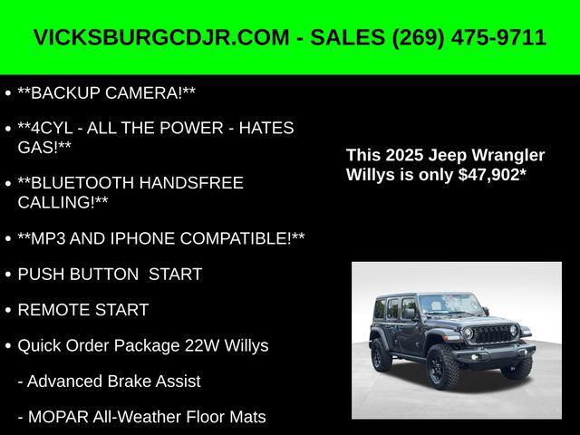 new 2025 Jeep Wrangler car, priced at $47,902