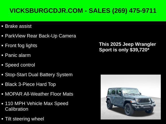 new 2025 Jeep Wrangler car, priced at $39,720