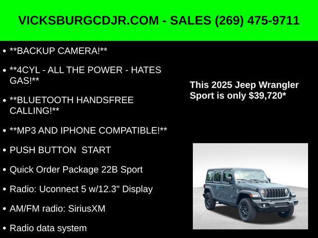 new 2025 Jeep Wrangler car, priced at $39,720