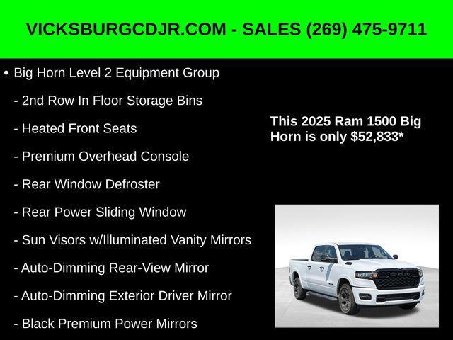 new 2025 Ram 1500 car, priced at $52,833