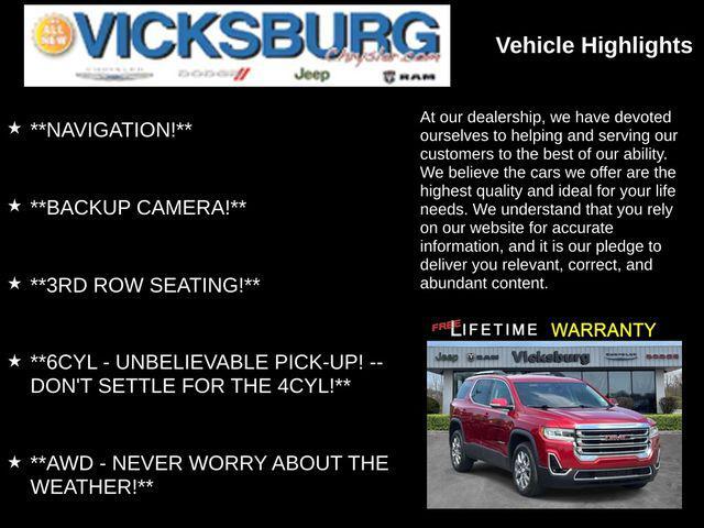 used 2022 GMC Acadia car, priced at $26,255