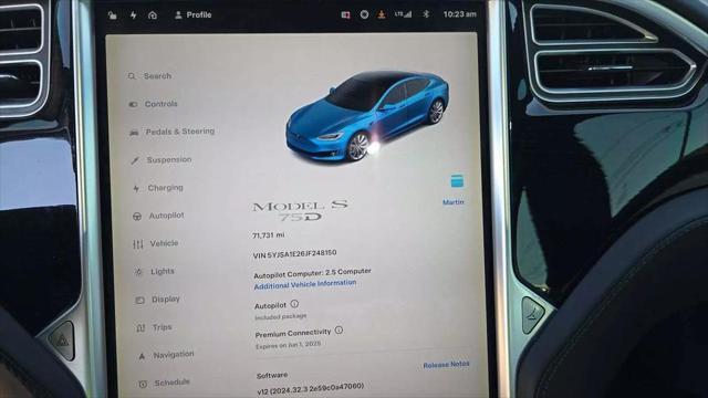 used 2018 Tesla Model S car, priced at $27,995