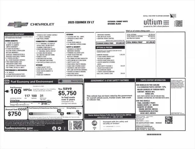 used 2025 Chevrolet Equinox car, priced at $33,995