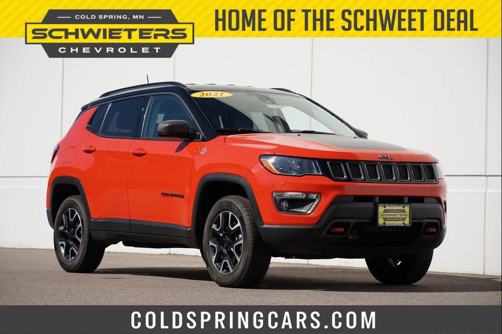 used 2021 Jeep Compass car, priced at $18,344