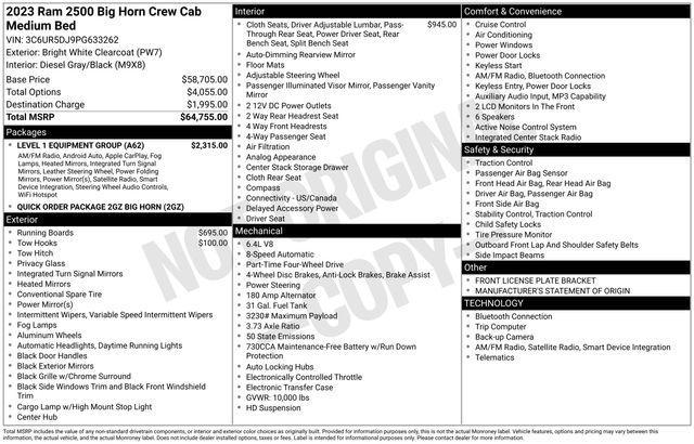 used 2023 Ram 2500 car, priced at $37,497