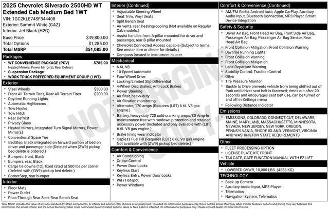 new 2025 Chevrolet Silverado 2500 car, priced at $46,502