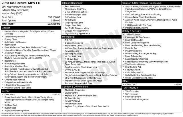 used 2023 Kia Carnival car, priced at $29,497