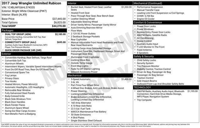 used 2017 Jeep Wrangler Unlimited car, priced at $21,997