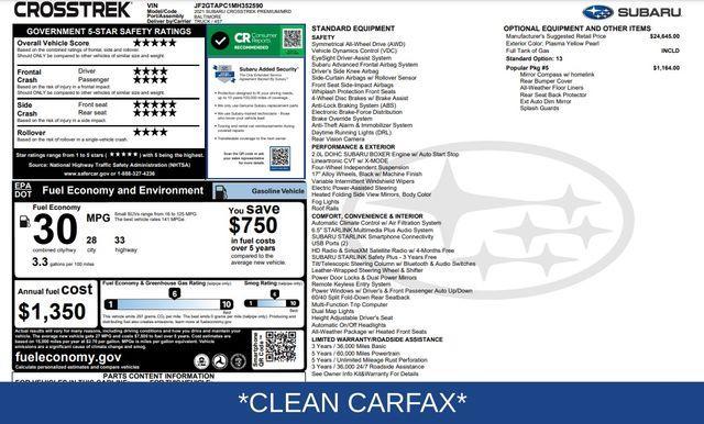 used 2021 Subaru Crosstrek car, priced at $19,603