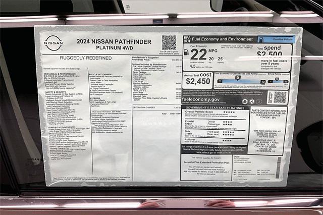 new 2024 Nissan Pathfinder car, priced at $44,238