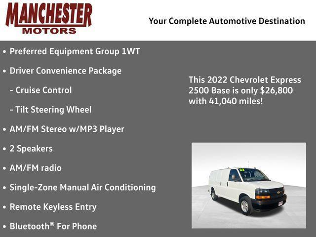 used 2022 Chevrolet Express 2500 car, priced at $26,650