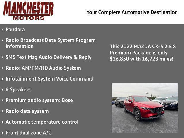 used 2022 Mazda CX-5 car, priced at $26,500