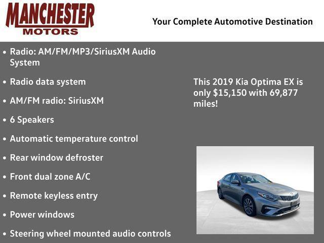 used 2019 Kia Optima car, priced at $15,150