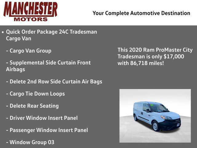 used 2020 Ram ProMaster City car, priced at $17,000