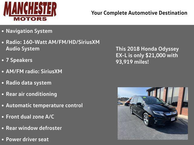 used 2018 Honda Odyssey car, priced at $21,000